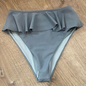 Beach riot new daisy bikini bottom in blue size small